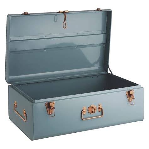 metallic metal storage box|7x14x2' high metal storage box.